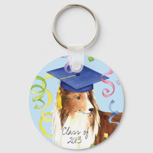 Sheltie Graduate Key Ring