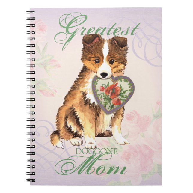 Sheltie Heart Mum Notebook (Front)