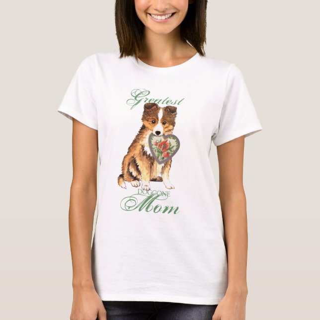Sheltie Heart Mum T-Shirt (Front)