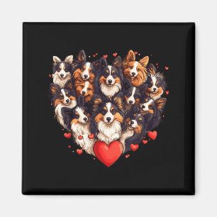 Sheltie Heart-shaped Cute Sheltie Dog Lover Men Wo Magnet