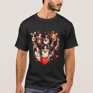 Sheltie Heart-shaped Cute Sheltie Dog Lover Men Wo T-Shirt