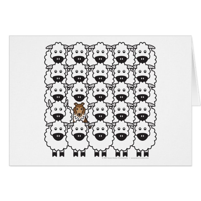 Sheltie in the Sheep (Front Horizontal)