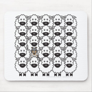 Sheltie in the Sheep Mouse Mat