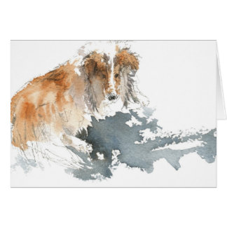 Sheltie in Water Colour