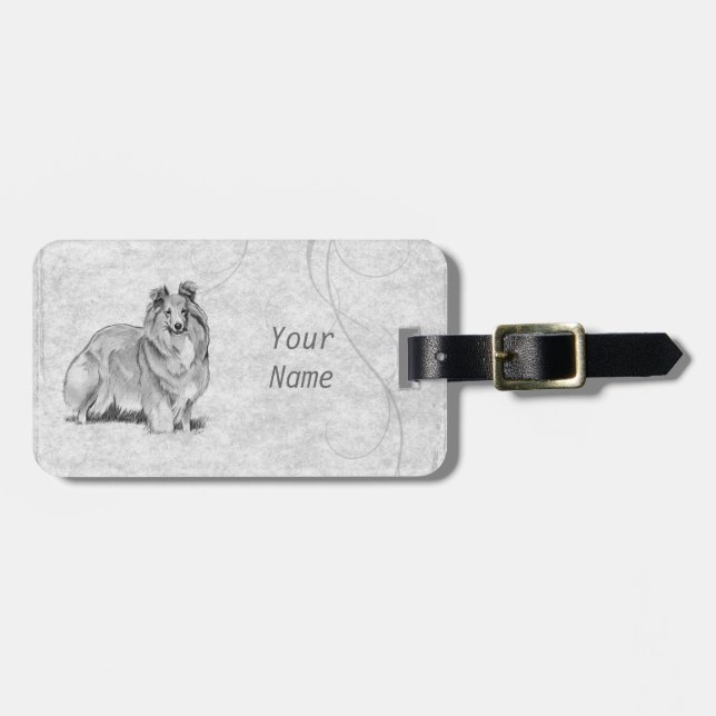 Sheltie Luggage Tag (Front Horizontal)