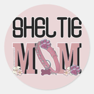 Sheltie MOM Classic Round Sticker