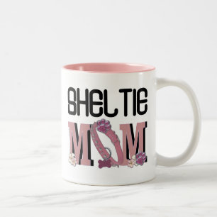 Sheltie MOM Two-Tone Coffee Mug
