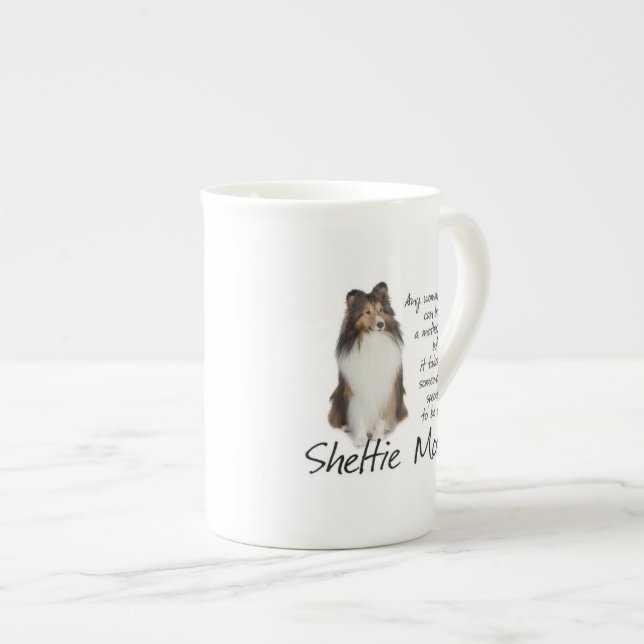 Sheltie Mum Bone China Mug (Front Right)