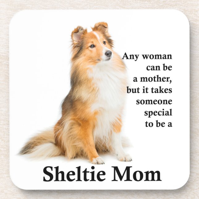 Sheltie Mum Coaster Set (Front)