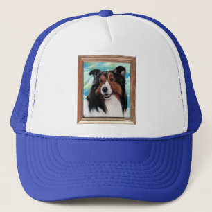Sheltie Painting Hat Designs