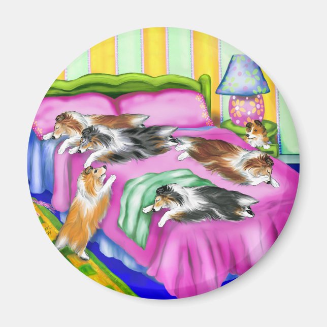 Sheltie Pink Comfort Magnet (Front)