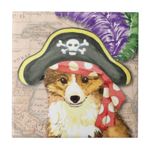 Sheltie Pirate Tile