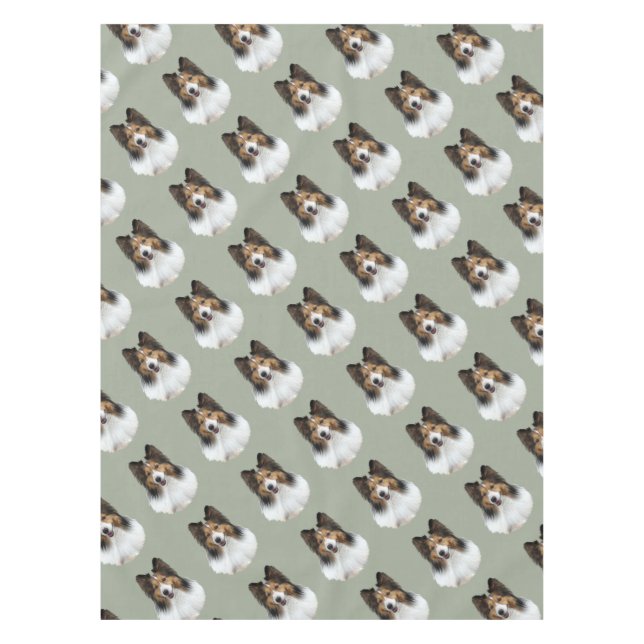 Sheltie Portait Tablecloth (Front)