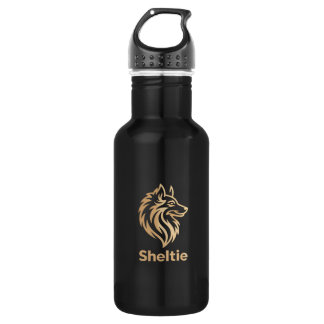Sheltie Premium Gold Design 532 Ml Water Bottle