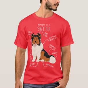 Sheltie Shetland Sheepdog Anatomy 1 T-Shirt