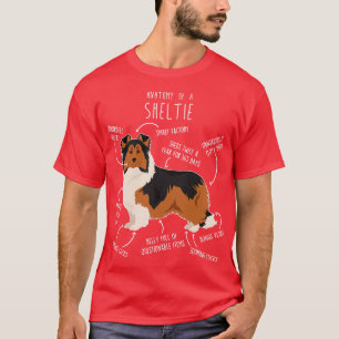 Sheltie Shetland Sheepdog Anatomy 3 T-Shirt