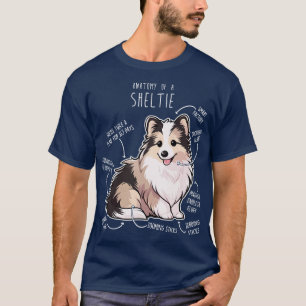 Sheltie Shetland Sheepdog Anatomy 5 T-Shirt