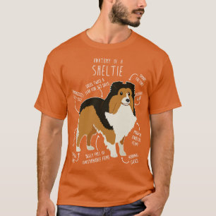 Sheltie Shetland Sheepdog Anatomy 6 T-Shirt