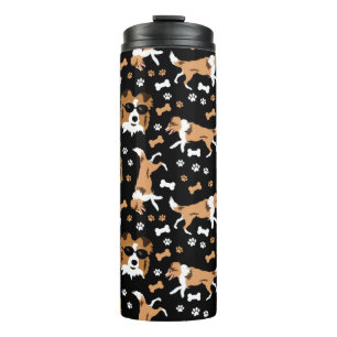 Sheltie Shetland Sheepdog Collie Pattern Pawprint  Thermal Tumbler
