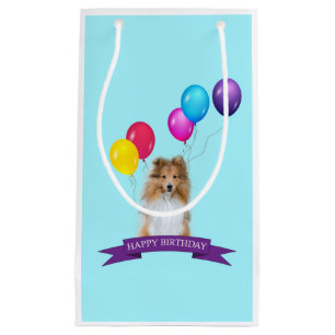 Sheltie Shetland Sheepdog Happy Birthday Gift Bag