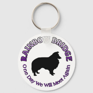 SHELTIE SHETLAND SHEEPDOG RAINBOW BRIDGE KEYCHAIN