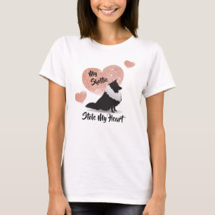 Sheltie Stole My Heart with Rose Gold T-Shirt