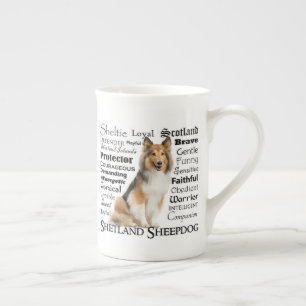 Sheltie Traits Bone China Mug