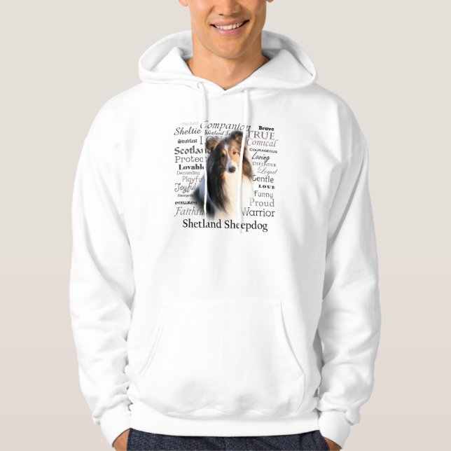 Sheltie Traits Hooded Sweatshirt (Front)