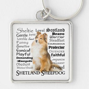 Sheltie Traits Key Ring