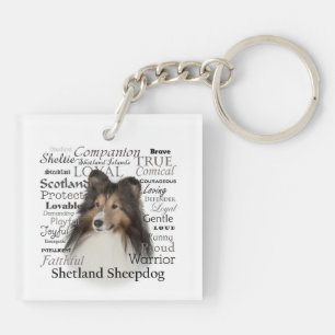 Sheltie Traits Keychain
