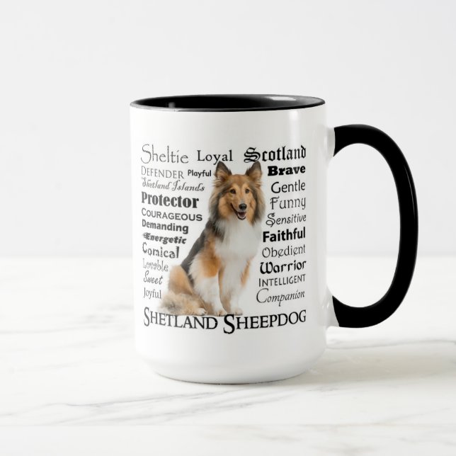 Sheltie Traits Mug (Right)