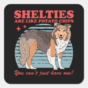 Shelties Are Like   Dog Shetland Sheepdog Sheltie Square Sticker