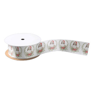 Shelties in a Santa Hat  Satin Ribbon