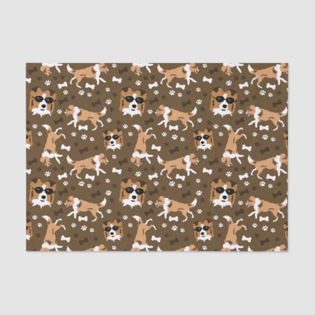 Shelties Shetland Sheepdog Mini Collie Dog Tissue  Tissue Paper (Front)