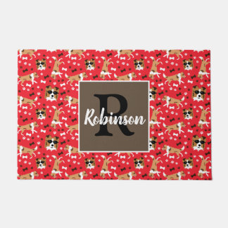 Shelties Shetland Sheepdog Monogram Last Name Doormat