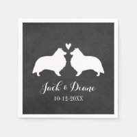 Shelties Wedding Couple with Custom Text