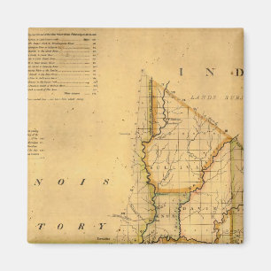Shelton and Kensett's Map Of The State Of Indiana Magnet