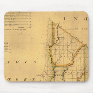 Shelton and Kensett's Map Of The State Of Indiana Mouse Mat