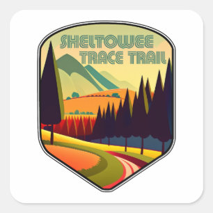 Sheltowee Trace Trail Kentucky Tennessee Colours Square Sticker
