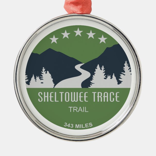 Sheltowee Trace Trail Kentucky Tennessee Metal Tree Decoration (Front)