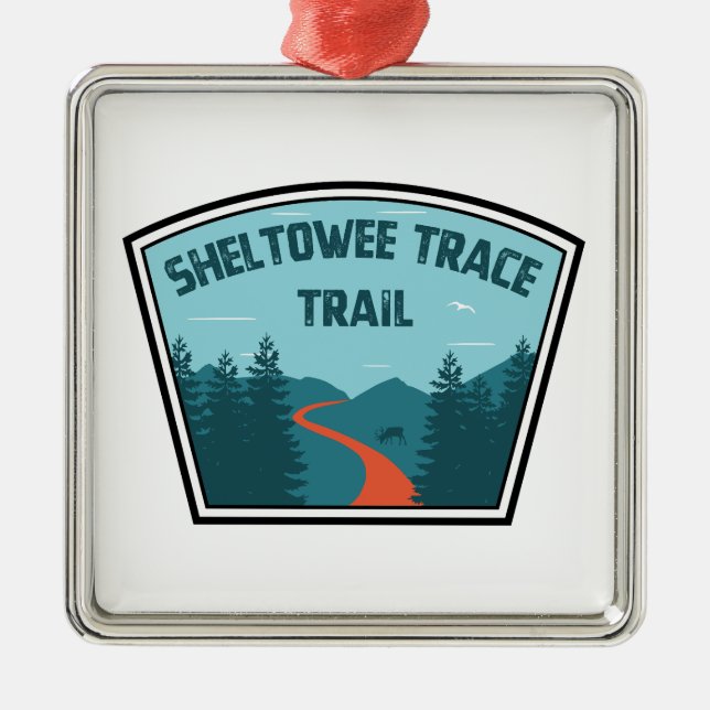 Sheltowee Trace Trail Kentucky Tennessee Metal Tree Decoration (Front)