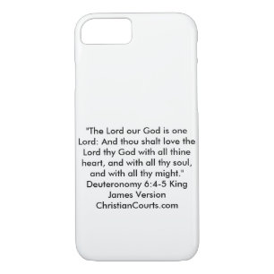 shema Deuteronomy 6:4-5 Bible Scripture iPhone 8/7 Case