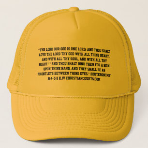 shema prayer Deuteronomy 6:4-5 in English Hat