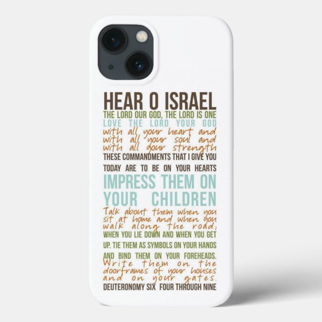 Shema prayer iPhone 13 case (Back)