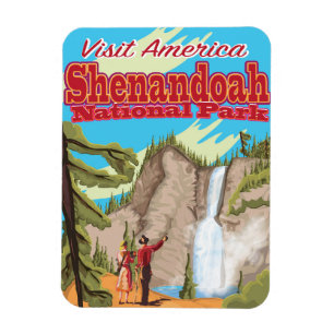 Shenandoa National Park and Preserve Travel Poster Magnet