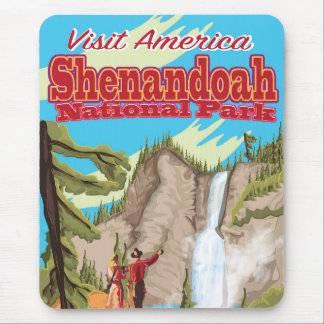 Shenandoa National Park and Preserve Travel Poster Mouse Mat