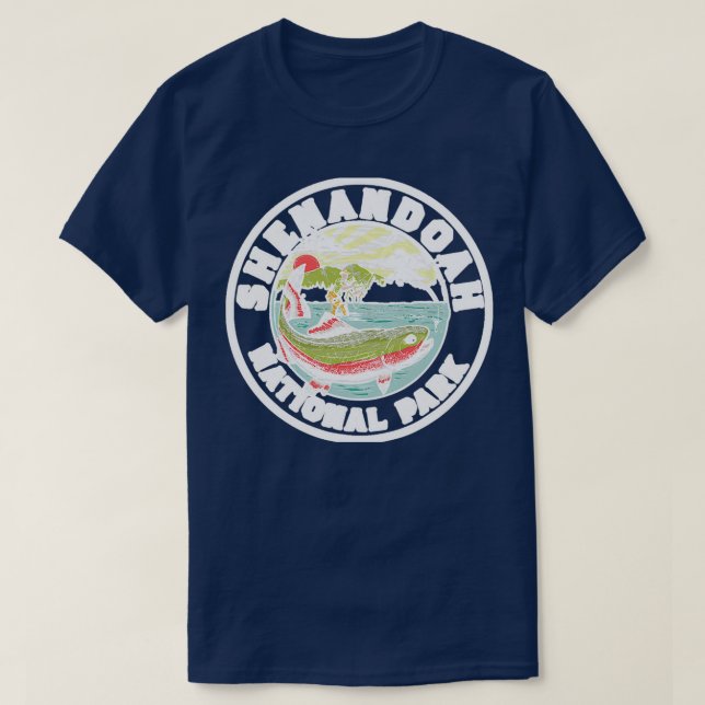 Shenandoah Fly Fishingistic Trout 2 T-Shirt (Design Front)