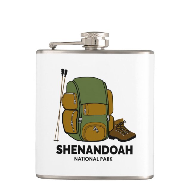 Shenandoah National Park Backpack Hip Flask (Front)
