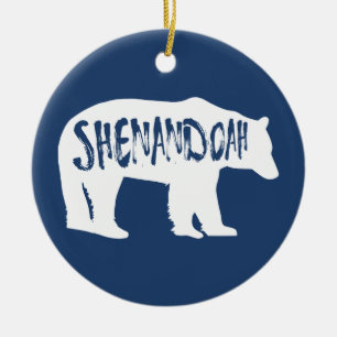 Shenandoah National Park Bear Ceramic Tree Decoration