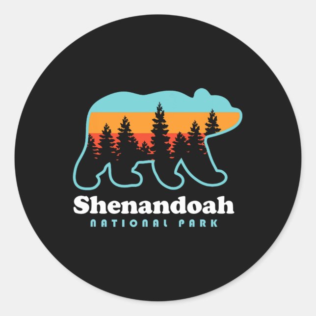 Shenandoah National Park Bear Shenandoah Valley  Classic Round Sticker (Front)